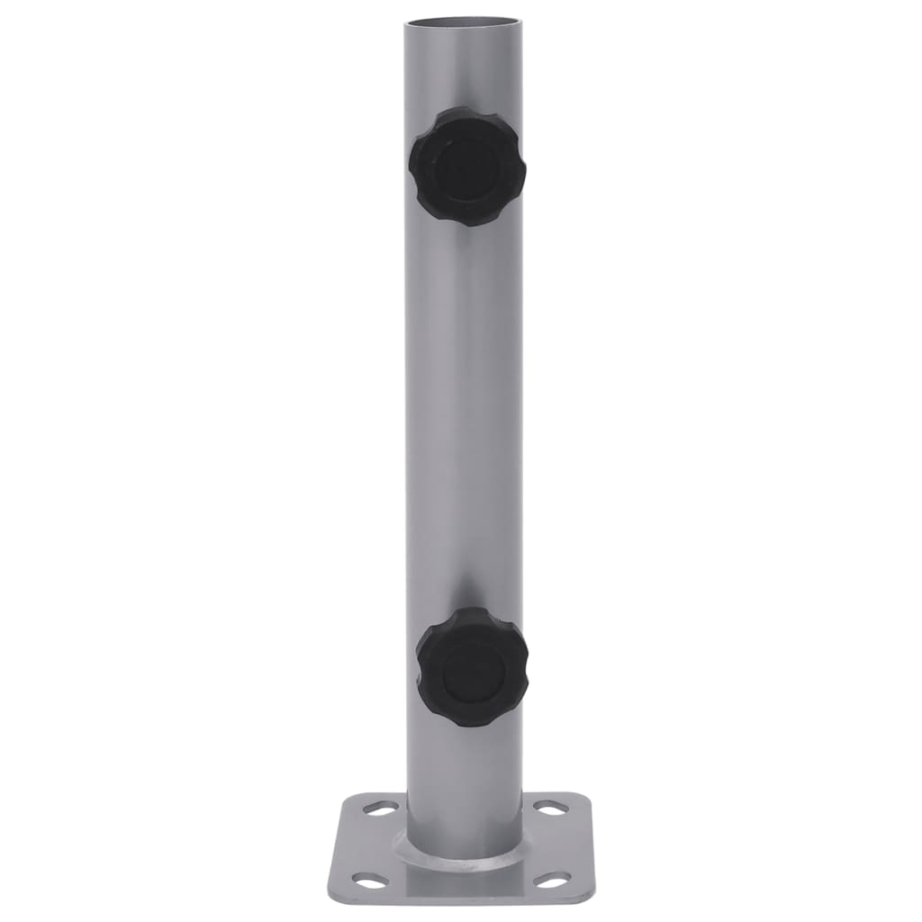 Base per Ombrellone per Palo da Ø32/34/38 mm Argento in Acciaio