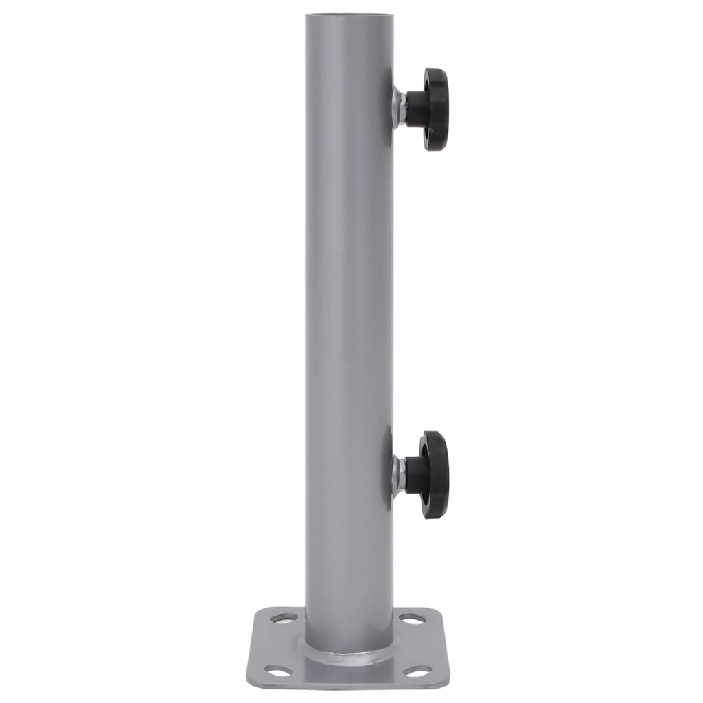 Base per Ombrellone per Palo da Ø32/34/38 mm Argento in Acciaio