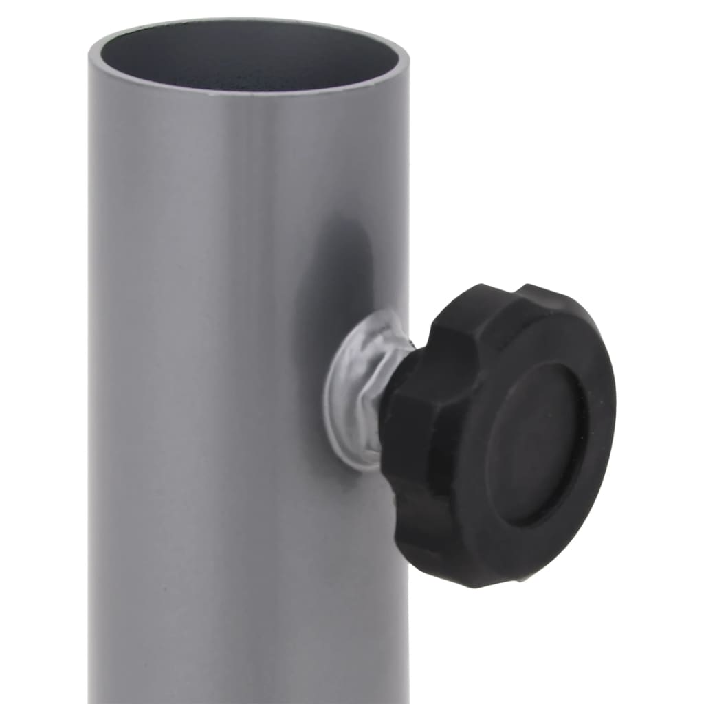 Base per Ombrellone per Palo da Ø32/34/38 mm Argento in Acciaio