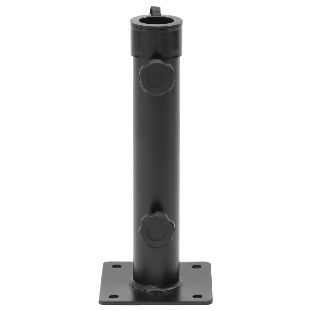 Base per Ombrellone per Palo da Ø38/48 mm Nero Opaco in Acciaio
