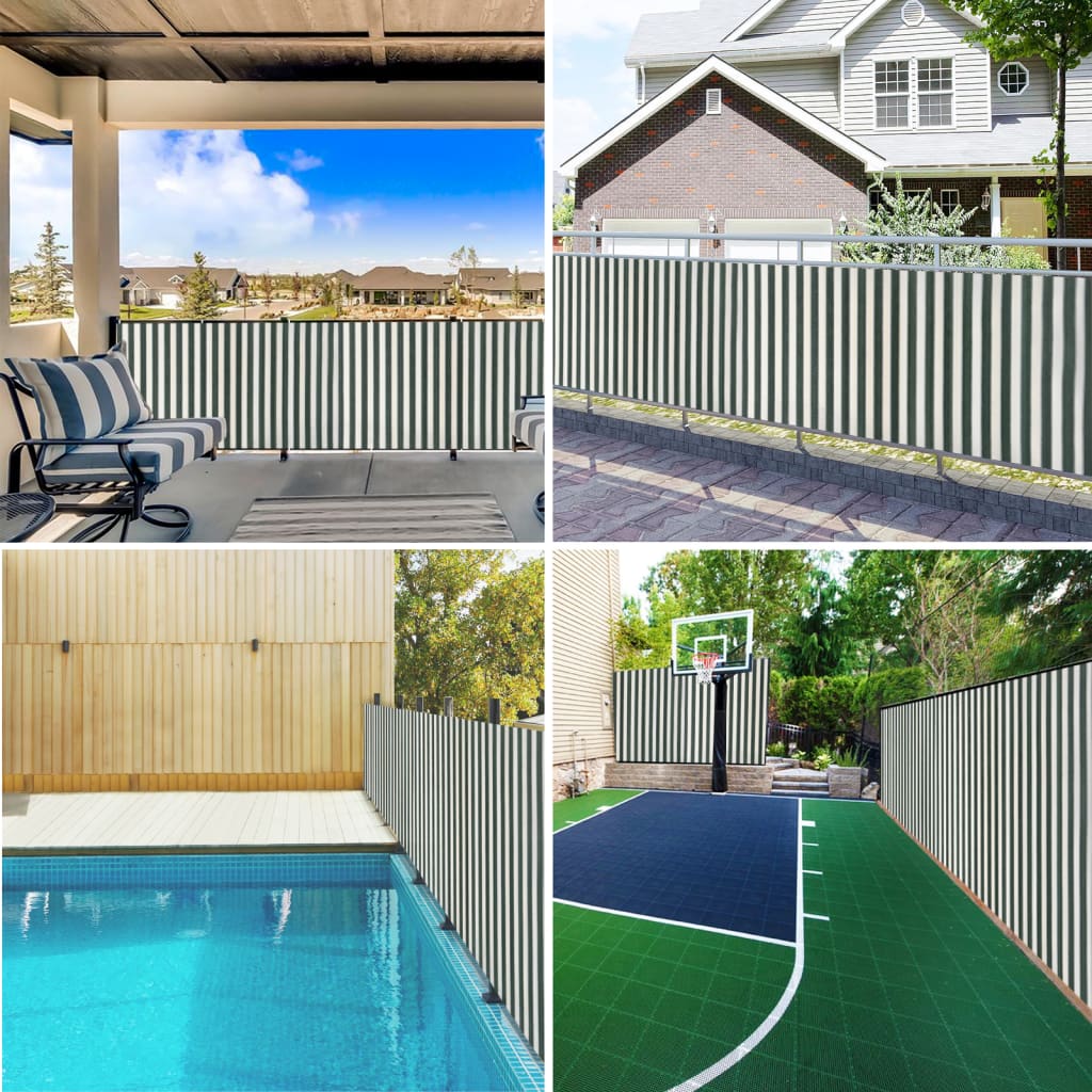 Rete per Privacy Verde e Bianco 2x10 m in HDPE 195 g/m²