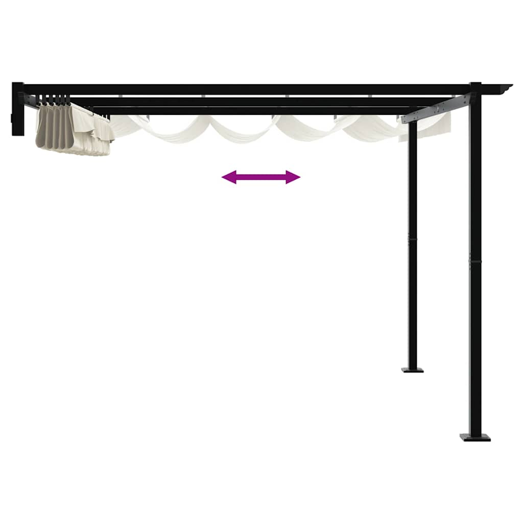Gazebo 300 x 300 x 200 cm Crema Poliestere