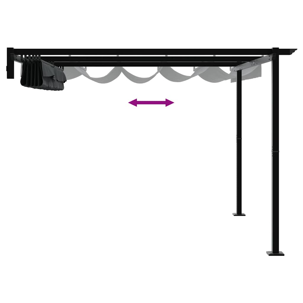 Gazebo 300 x 300 x 200 cm Antracite Poliestere