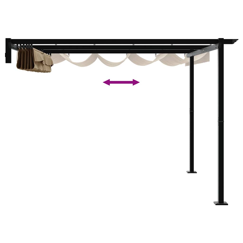 Gazebo 300 x 300 x 200 cm Tortora Poliestere