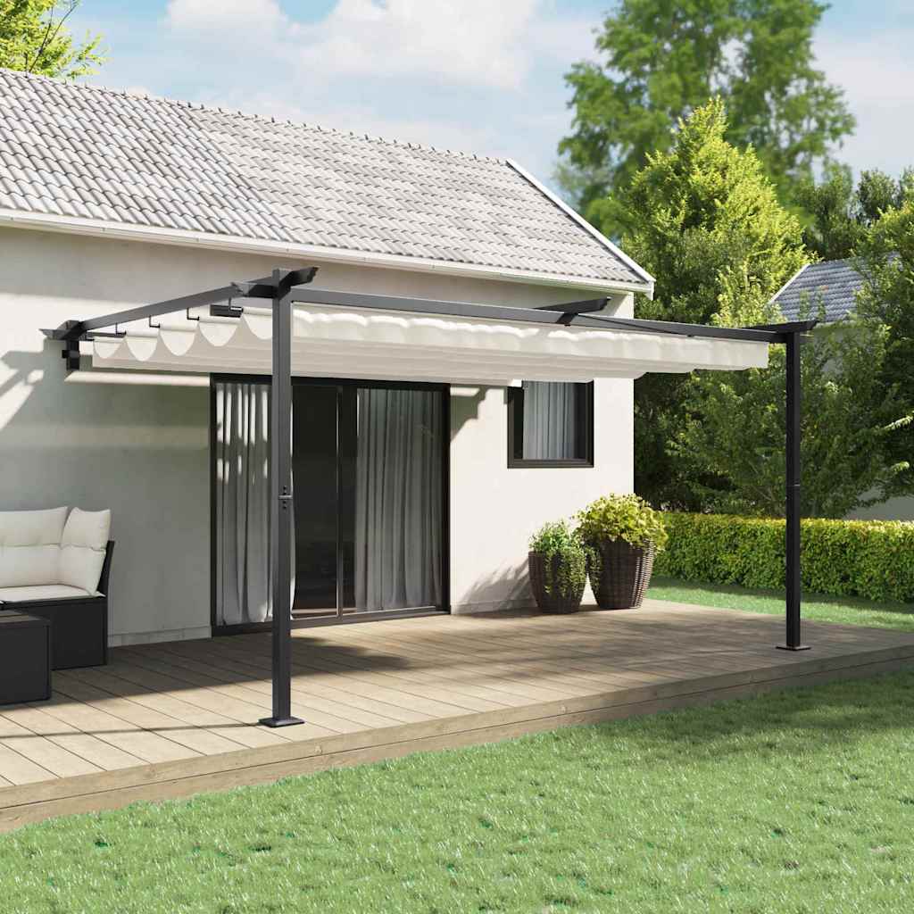 Gazebo 400 x 300 x 200 cm Crema Poliestere