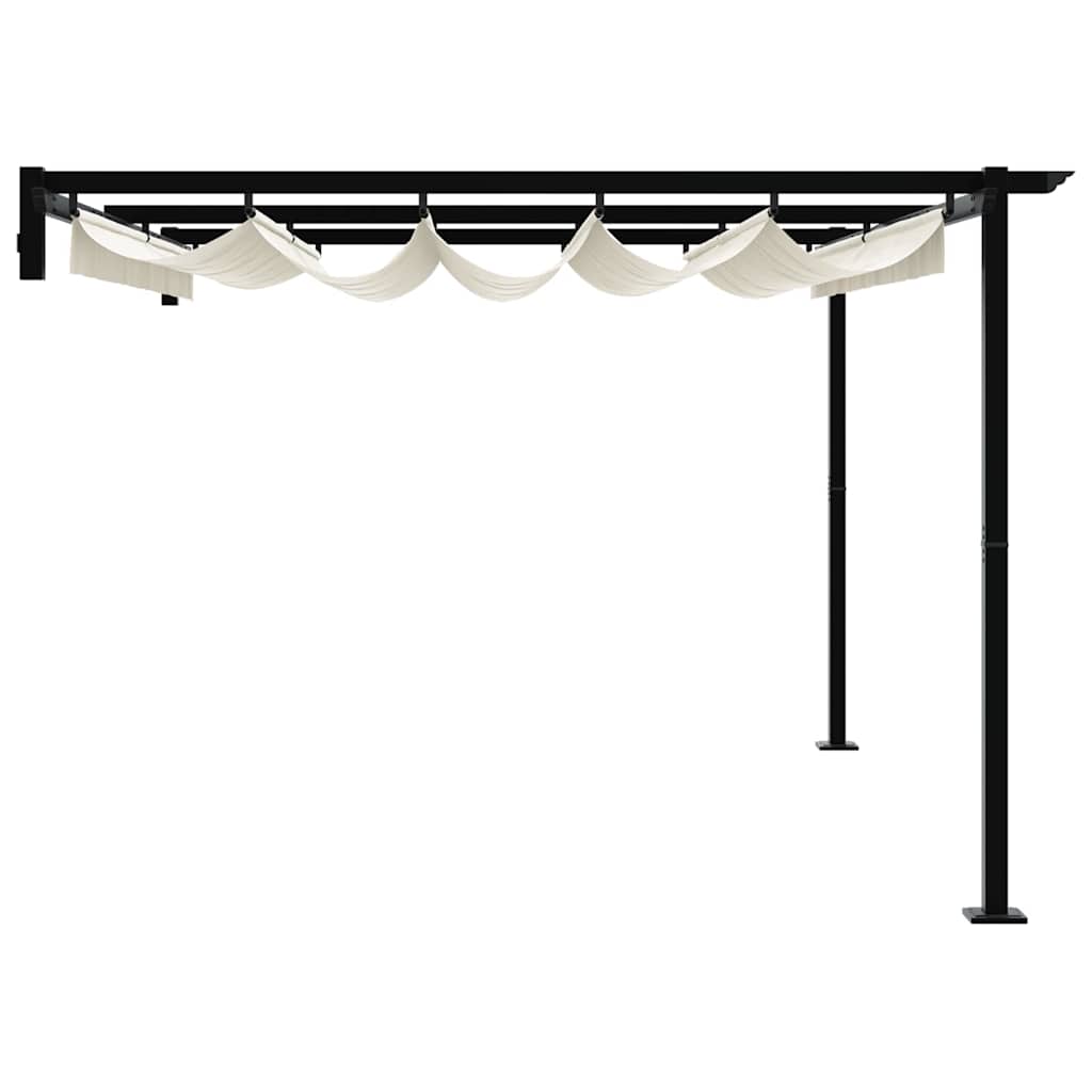 Gazebo 400 x 300 x 200 cm Crema Poliestere