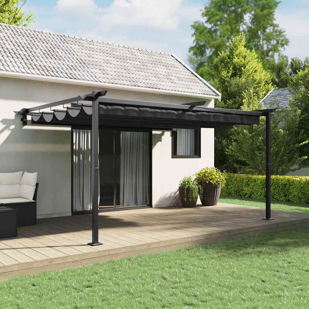 Gazebo 400 x 300 x 200 cm Antracite Poliestere