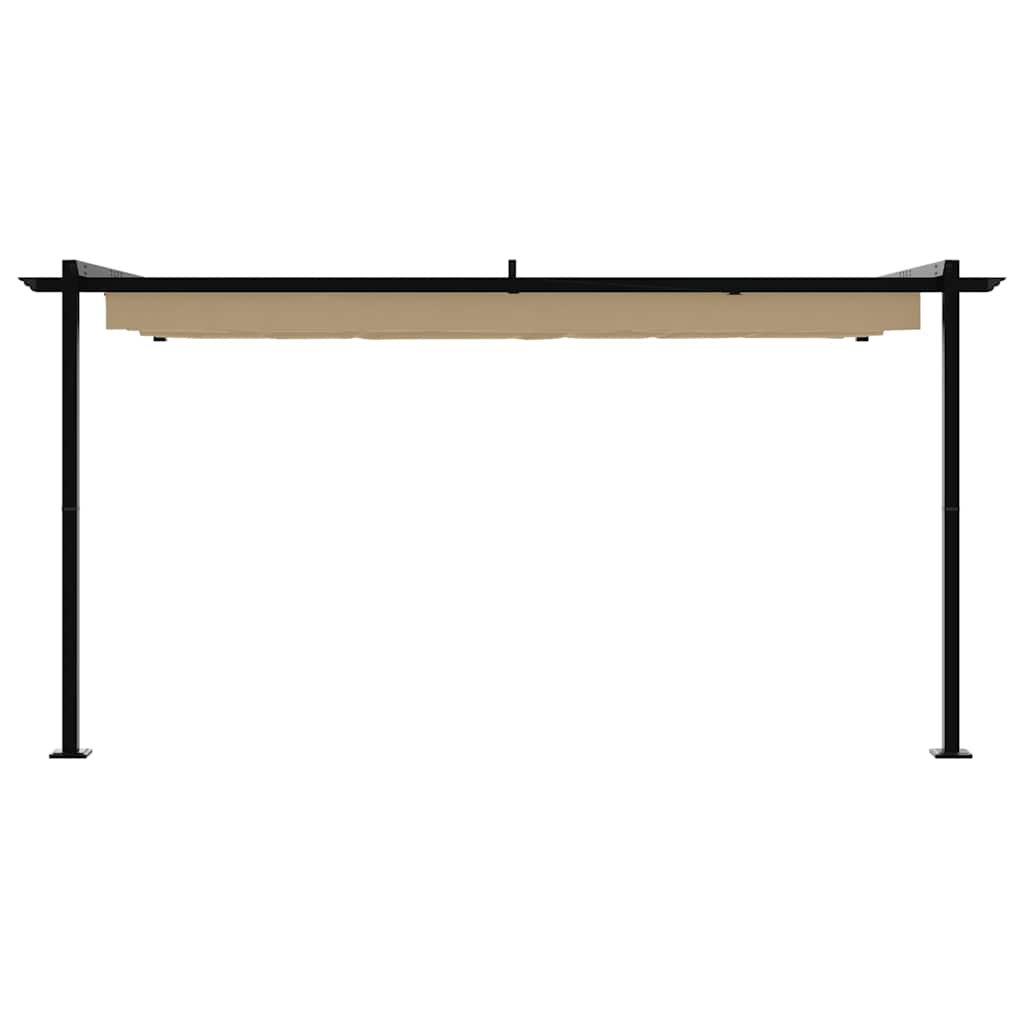 Gazebo 400 x 300 x 200 cm Tortora Poliestere