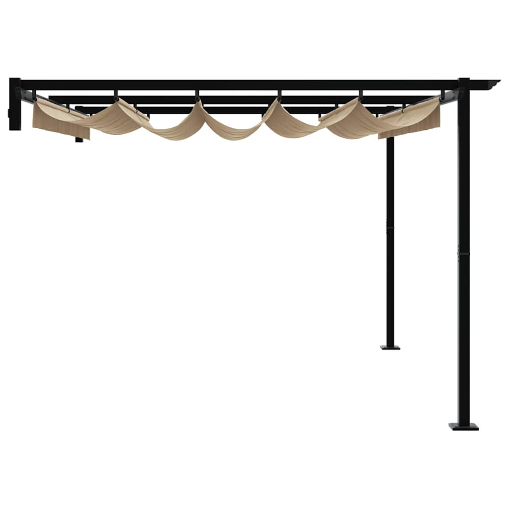 Gazebo 400 x 300 x 200 cm Tortora Poliestere