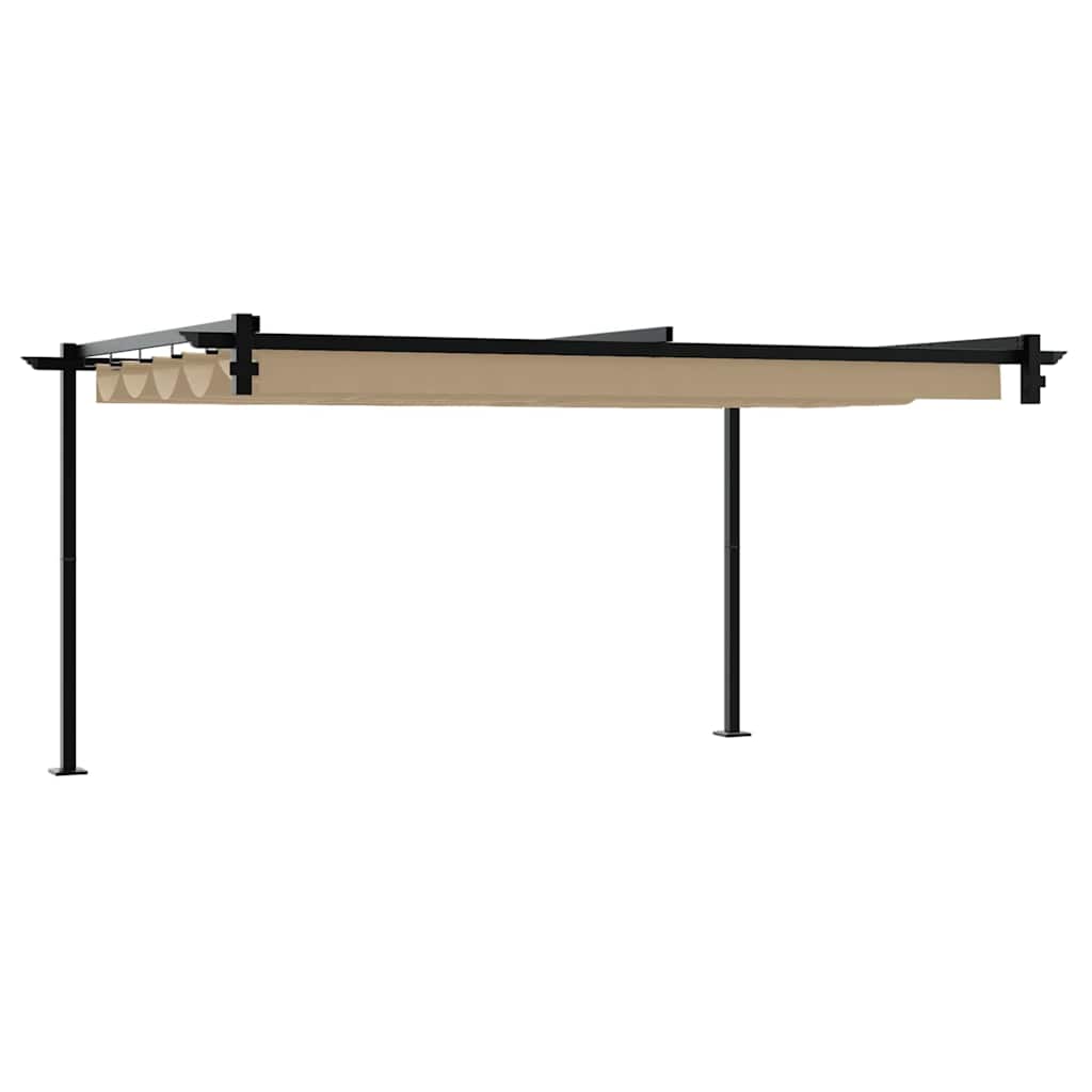 Gazebo 400 x 300 x 200 cm Tortora Poliestere