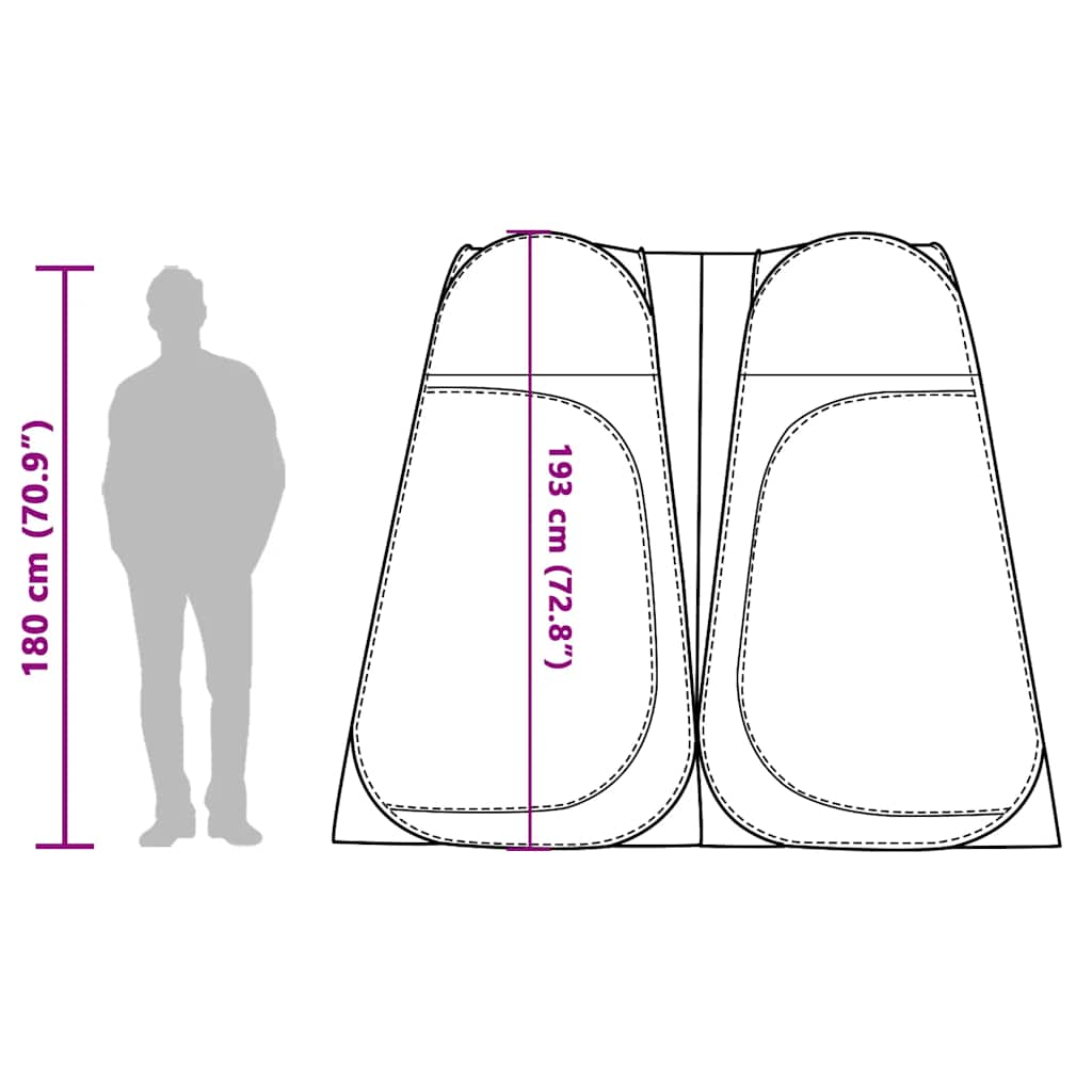 Tenda Privacy Pop-Up Verde Impermeabile