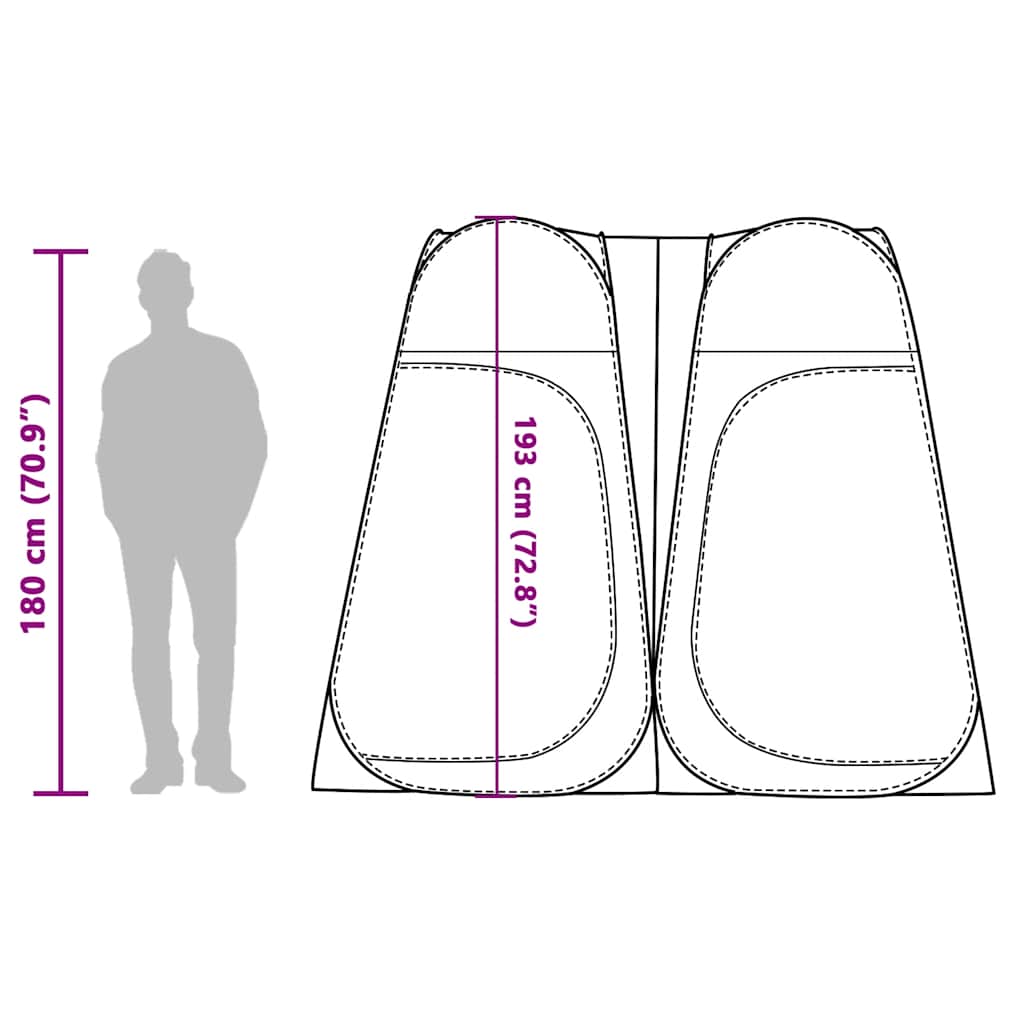 Tenda Privacy Pop-Up Blu Impermeabile