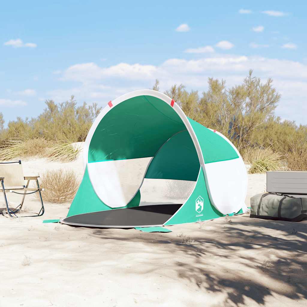 Tenda da Spiaggia Pop-Up Verde Mare Impermeabile