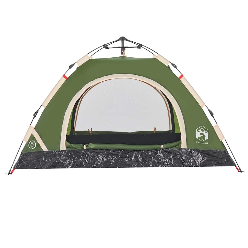 Tenda da Campeggio 2 Persone Verde a Rilascio Rapido