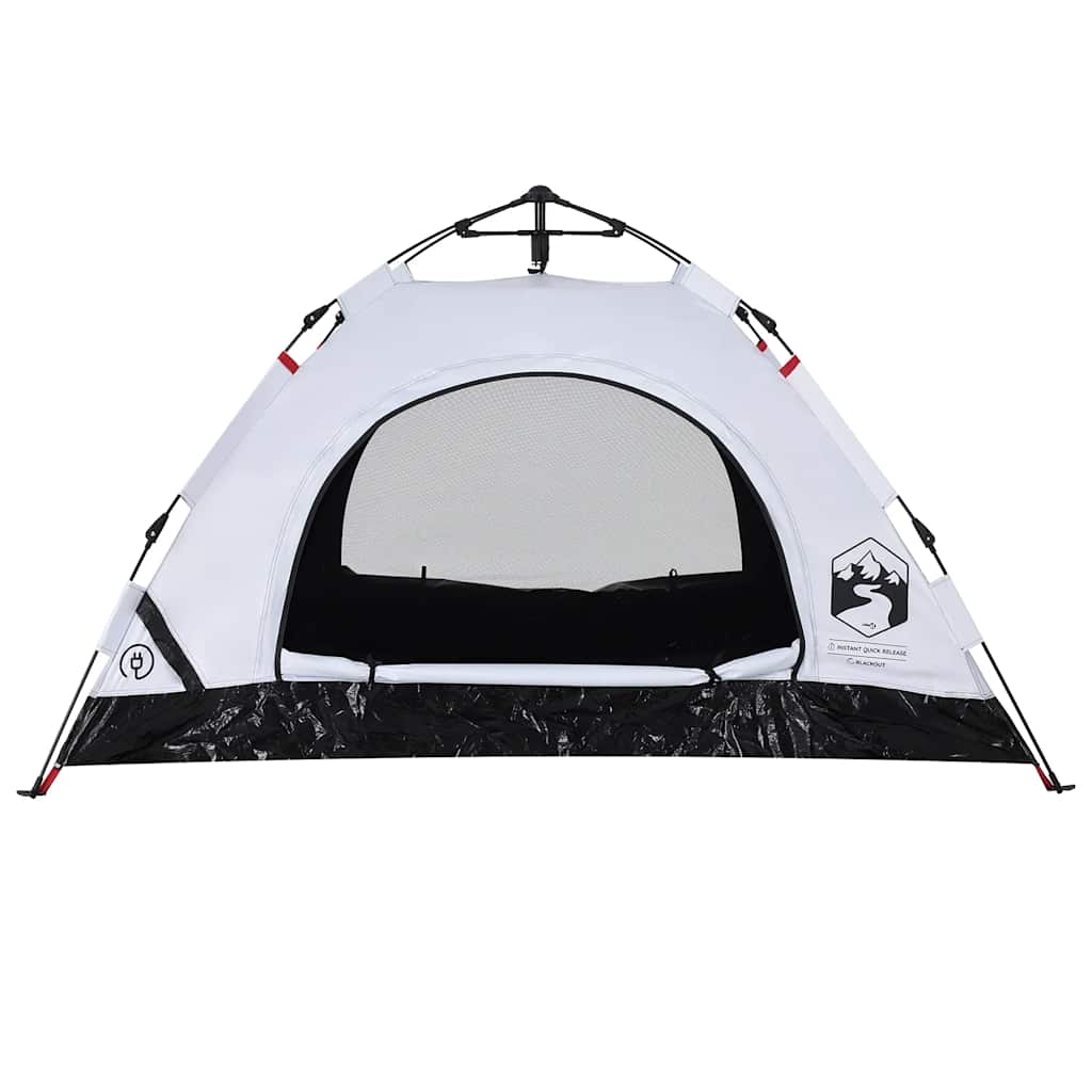 Tenda 2 Persone Bianca in Tessuto Oscurante a Rilascio Rapido