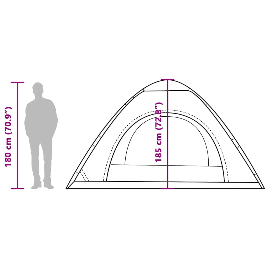 Tenda per 5 Persone Bianca Tessuto Oscurante a Rilascio Rapido