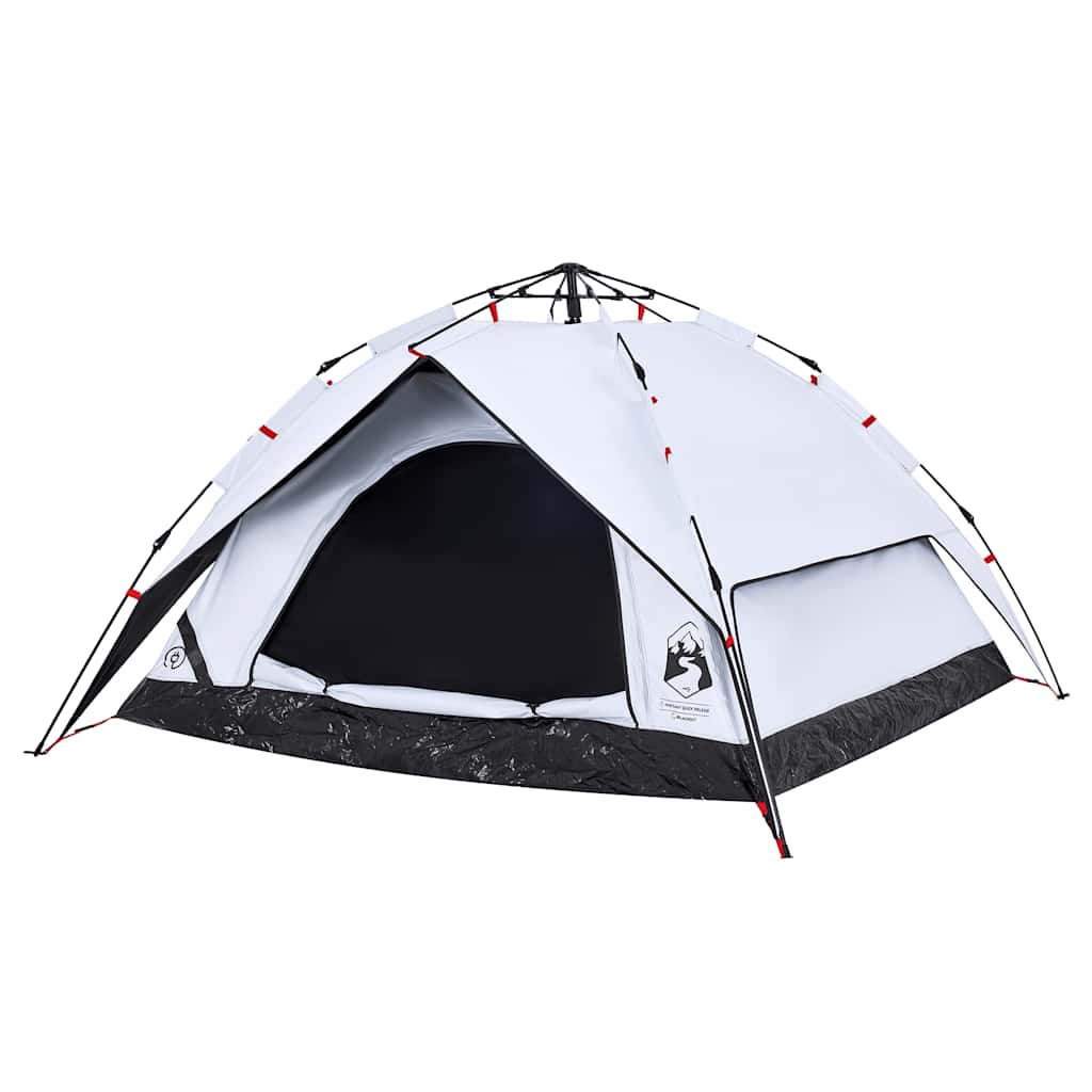 Tenda 4 Persone Bianca in Tessuto Oscurante a Rilascio Rapido