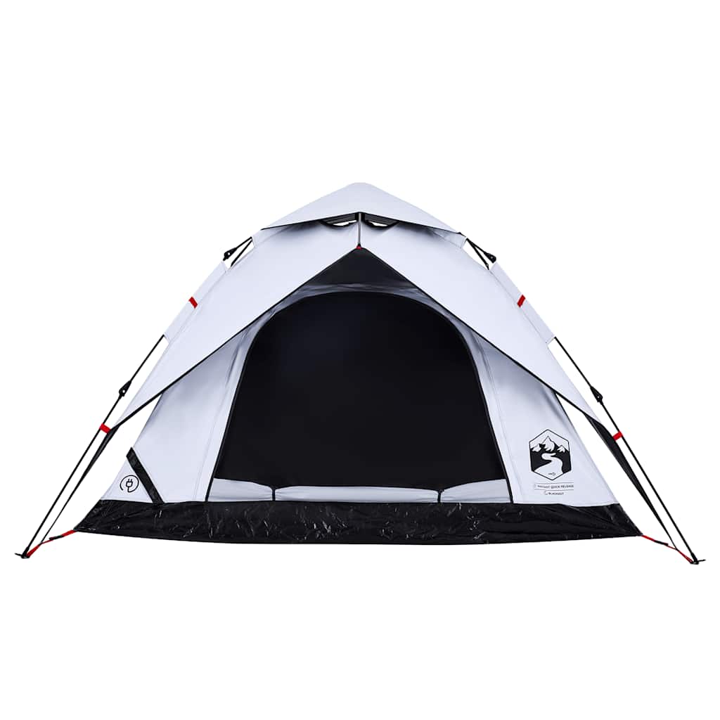 Tenda 4 Persone Bianca in Tessuto Oscurante a Rilascio Rapido