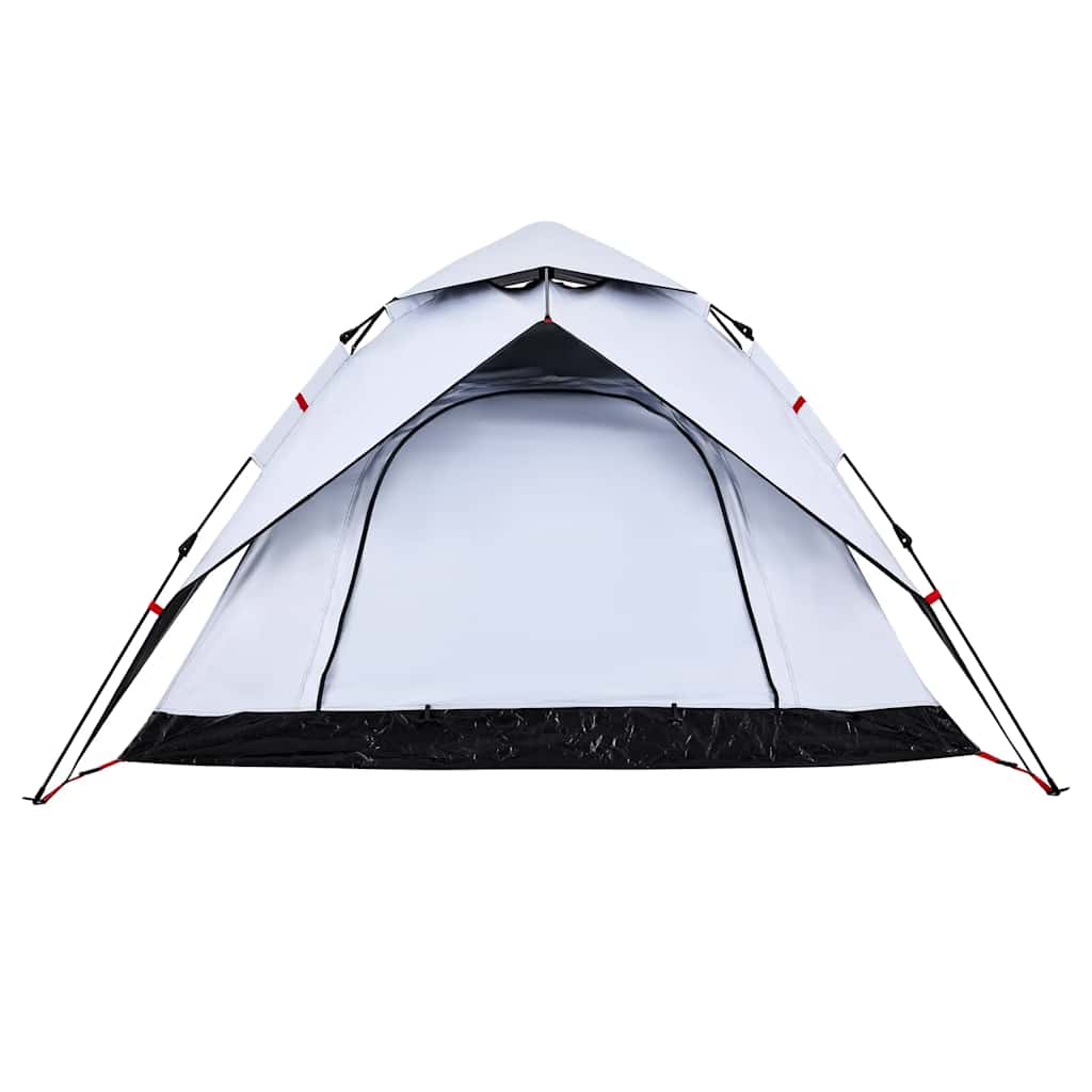 Tenda 4 Persone Bianca in Tessuto Oscurante a Rilascio Rapido