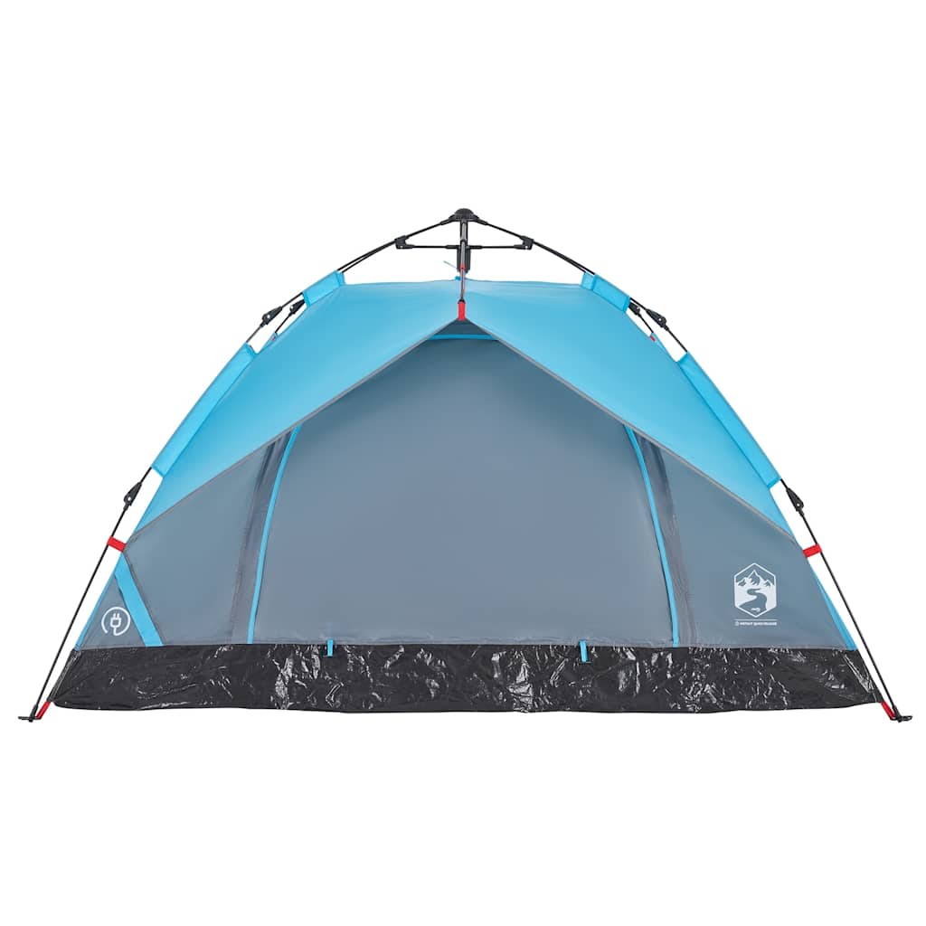 Tenda a Cupola da Campeggio 2 Persone Blu a Rilascio Rapido