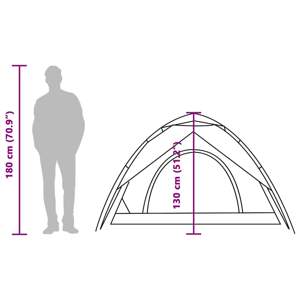 Tenda 2 Persone Bianca in Tessuto Oscurante a Rilascio Rapido