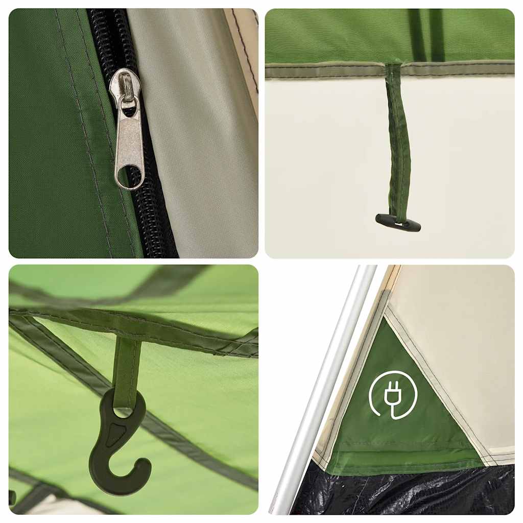Tenda Familiare a Cupola 10 Persone Verde a Rilascio Rapido