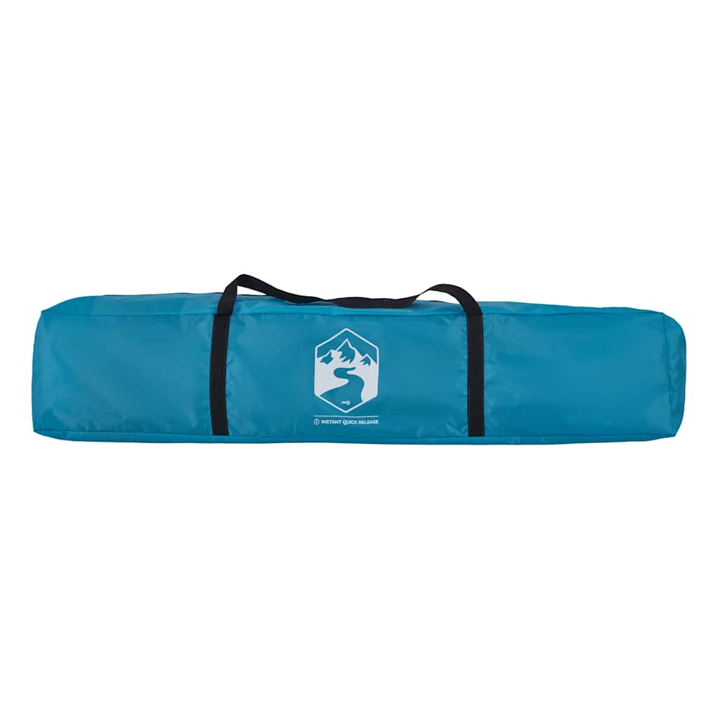 Tenda a Cupola da Campeggio 4 Persone Blu a Rilascio Rapido