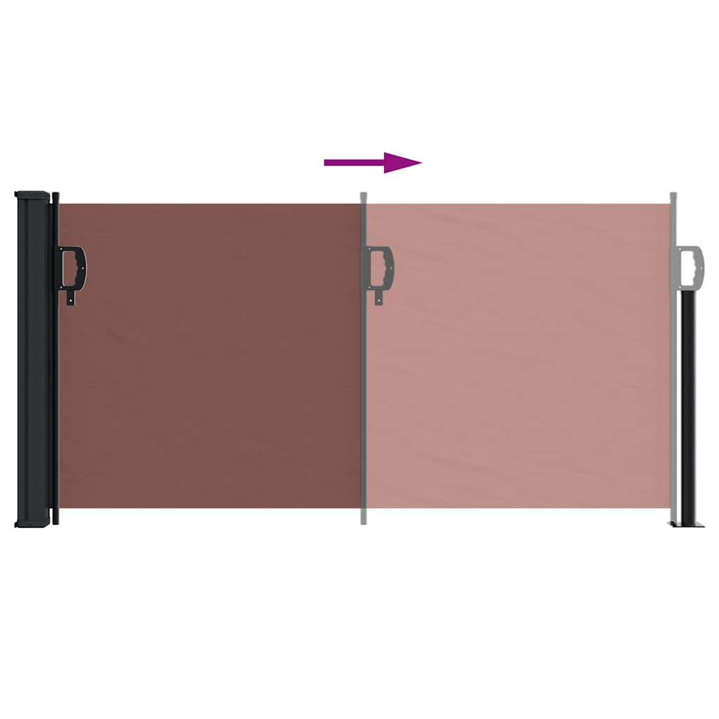Tenda da Sole Laterale Retrattile Marrone 100x300 cm