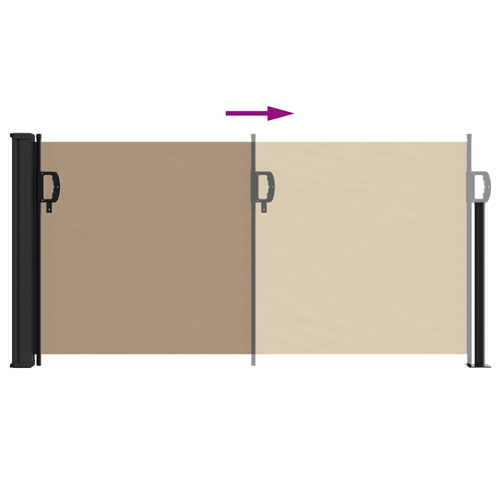 Tenda da Sole Laterale Retrattile Tortora 100x300 cm