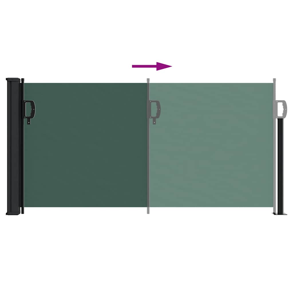 Tenda da Sole Laterale Retrattile Verde Scuro 100x300 cm