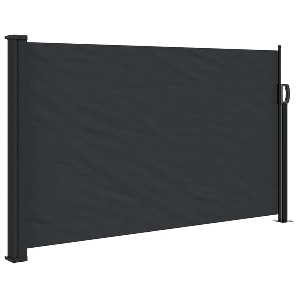 Tenda da Sole Laterale Retrattile Nera 117x300 cm