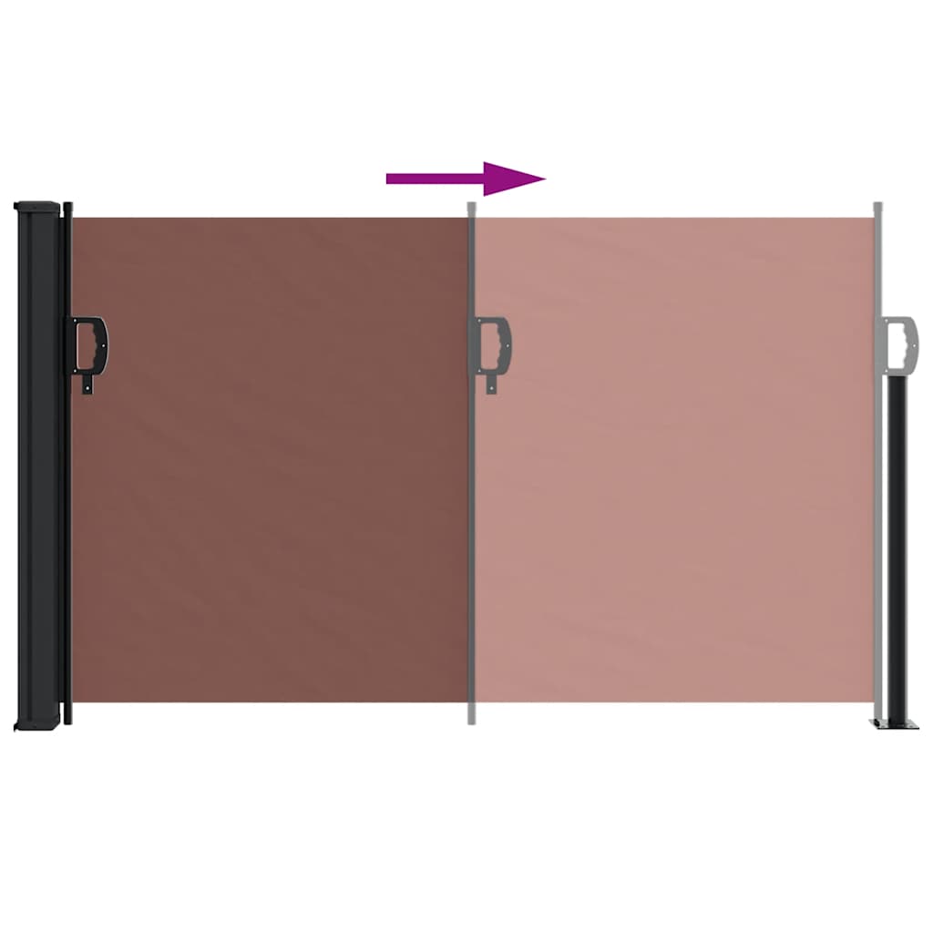 Tenda da Sole Laterale Retrattile Marrone 117x300 cm