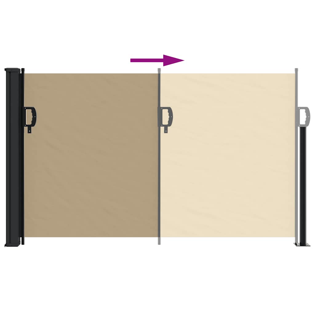 Tenda da Sole Laterale Retrattile Beige 117x300 cm