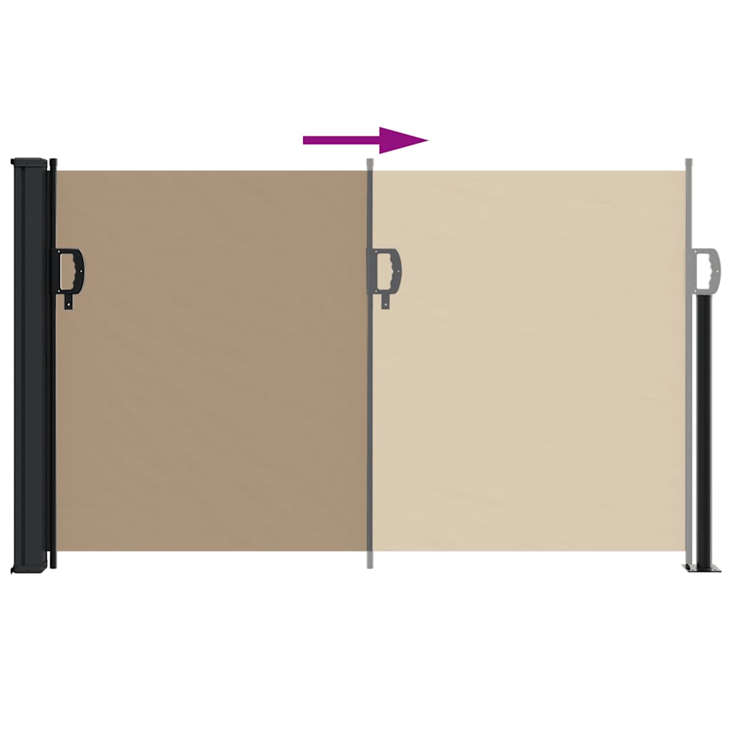 Tenda da Sole Laterale Retrattile Tortora 117x300 cm