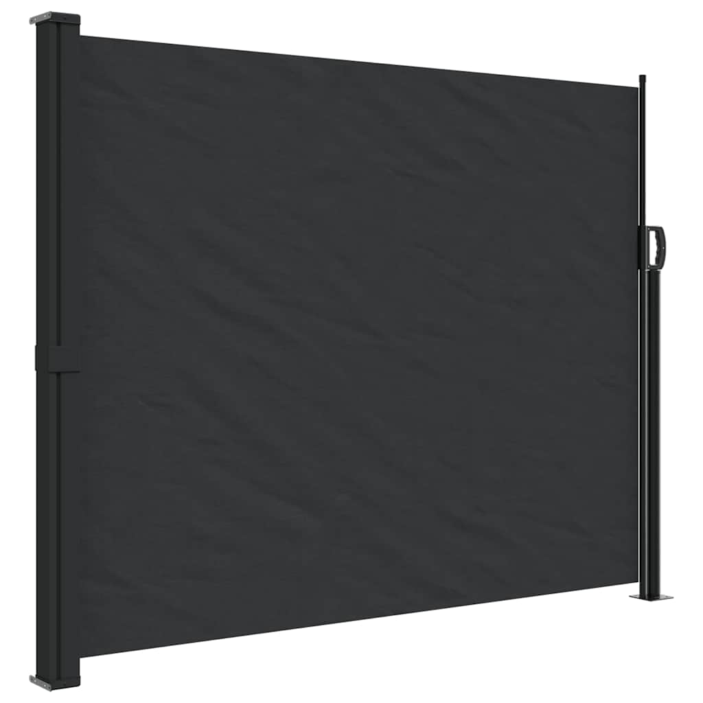 Tenda da Sole Laterale Retrattile Nera 160x300 cm