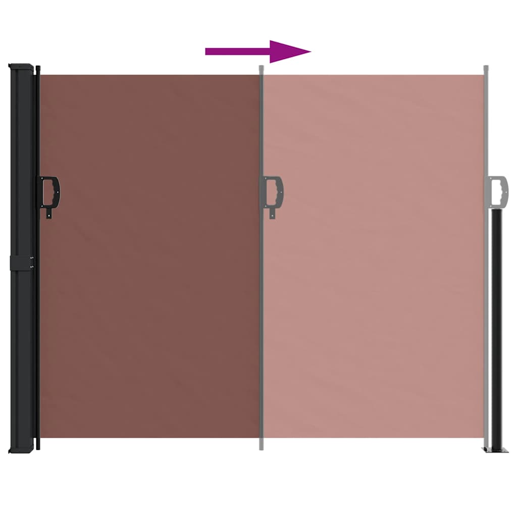 Tenda da Sole Laterale Retrattile Marrone 160x300 cm