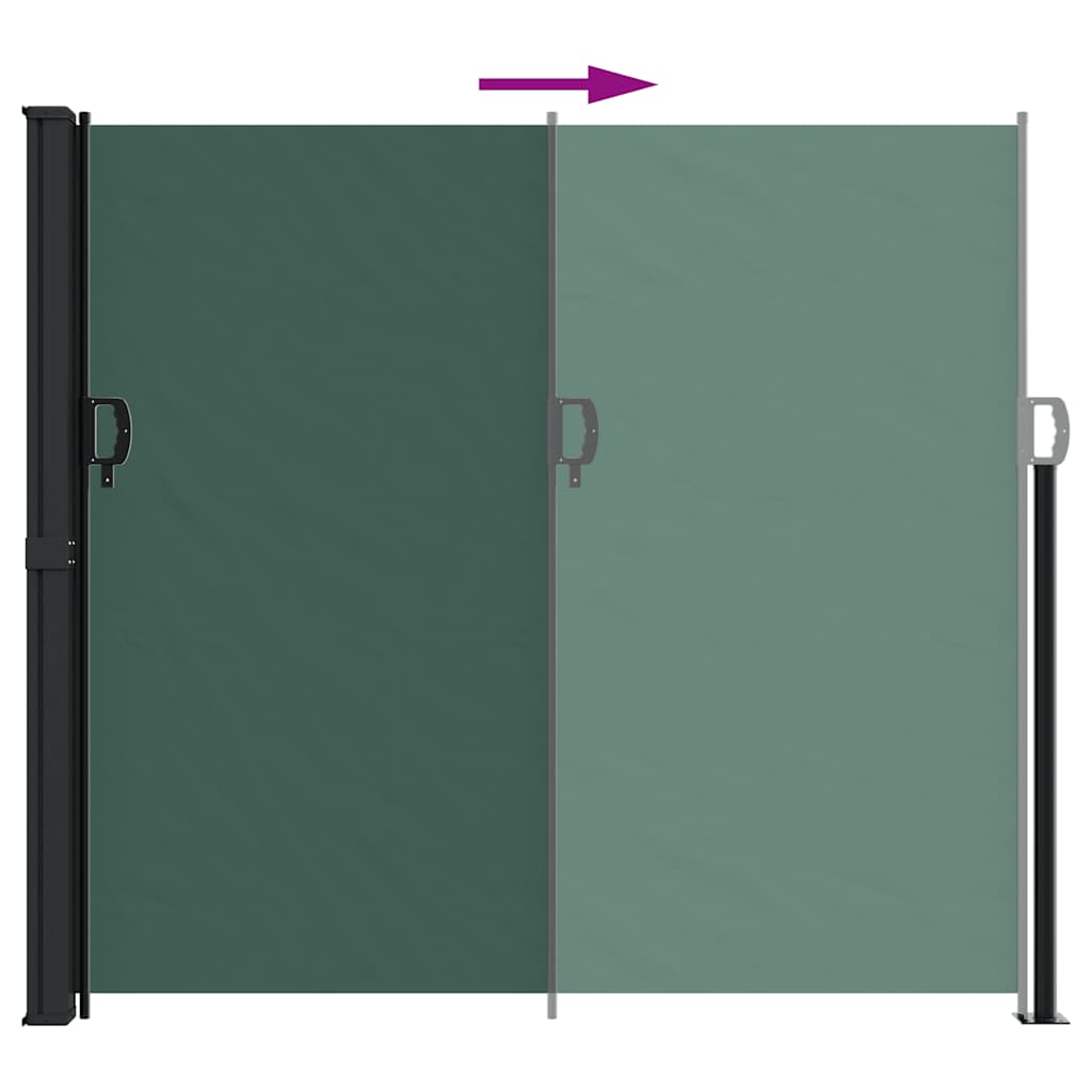 Tenda da Sole Laterale Retrattile Verde Scuro 180x300 cm