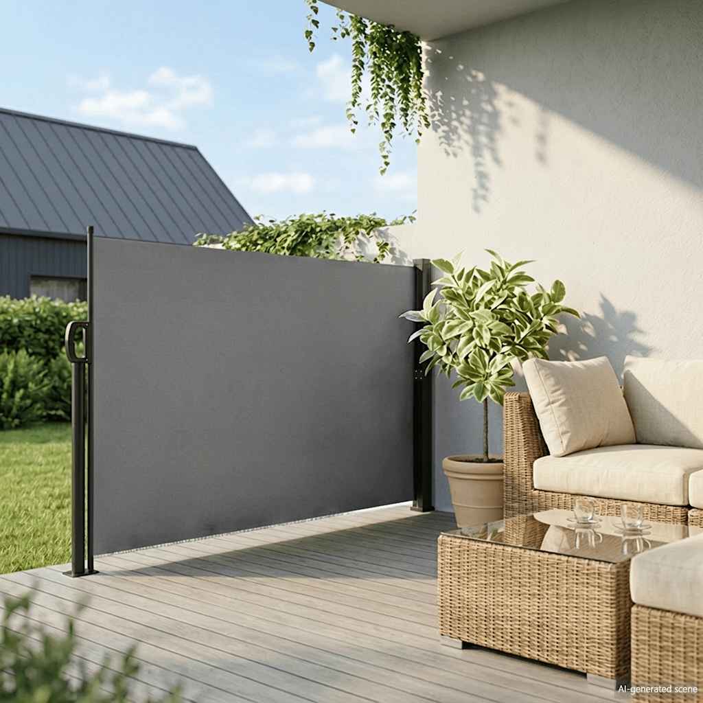 Tenda da sole laterale retrattile antracite 180x300 cm
