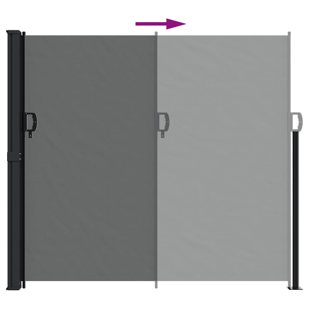 Tenda da sole laterale retrattile antracite 180x300 cm