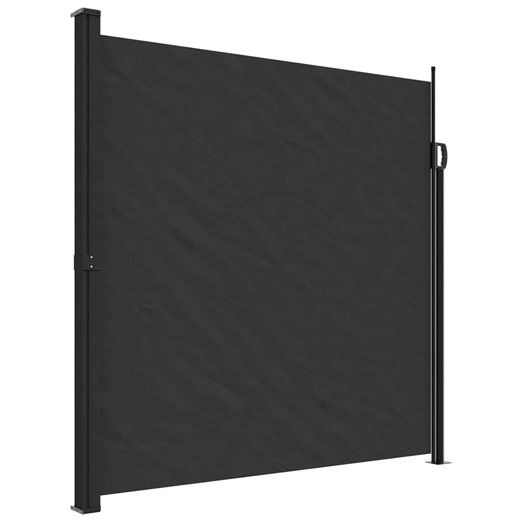 Tenda da Sole Laterale Retrattile Nera 200x300 cm
