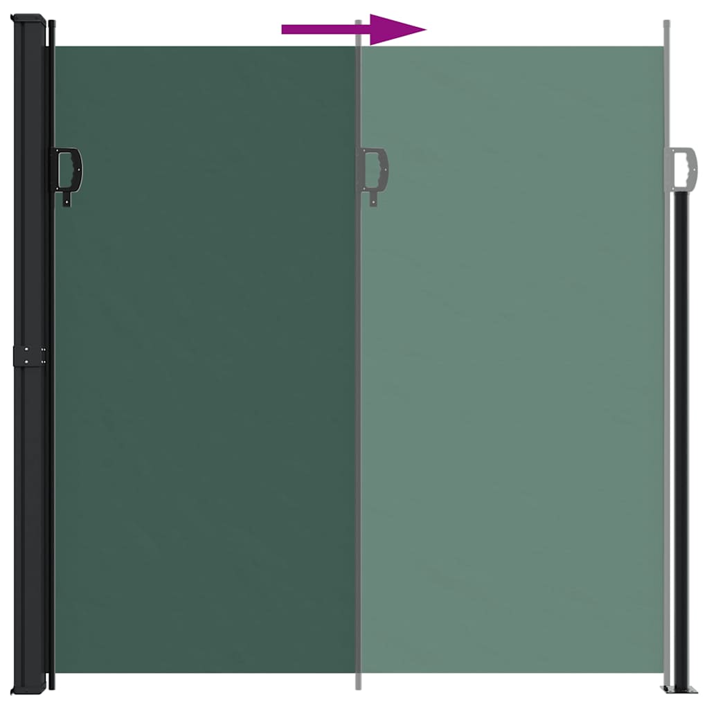 Tenda da Sole Laterale Retrattile Verde Scuro 200x300 cm