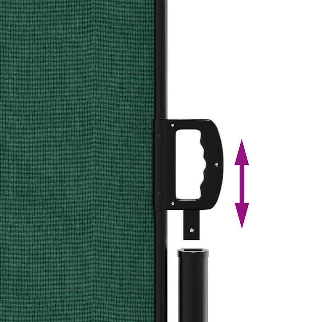 Tenda da Sole Laterale Retrattile Verde Scuro 200x300 cm