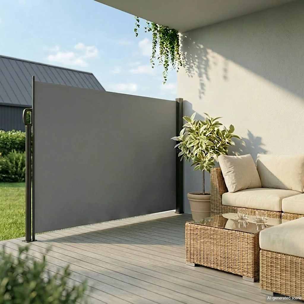 Tenda da sole laterale retrattile antracite 200x300 cm