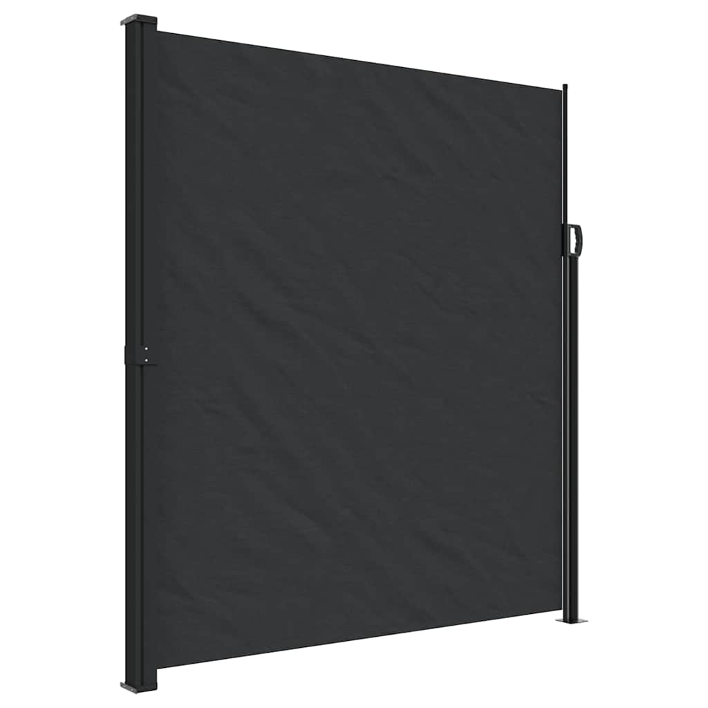Tenda da Sole Laterale Retrattile Nera 220x300 cm