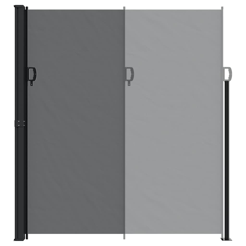 Tenda da Sole Laterale Retrattile Nera 220x300 cm