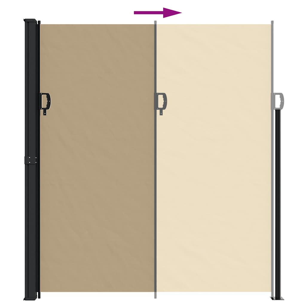 Tenda da Sole Laterale Retrattile Beige 220x300 cm