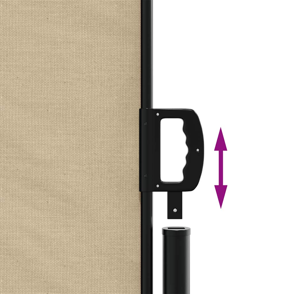 Tenda da Sole Laterale Retrattile Beige 220x300 cm