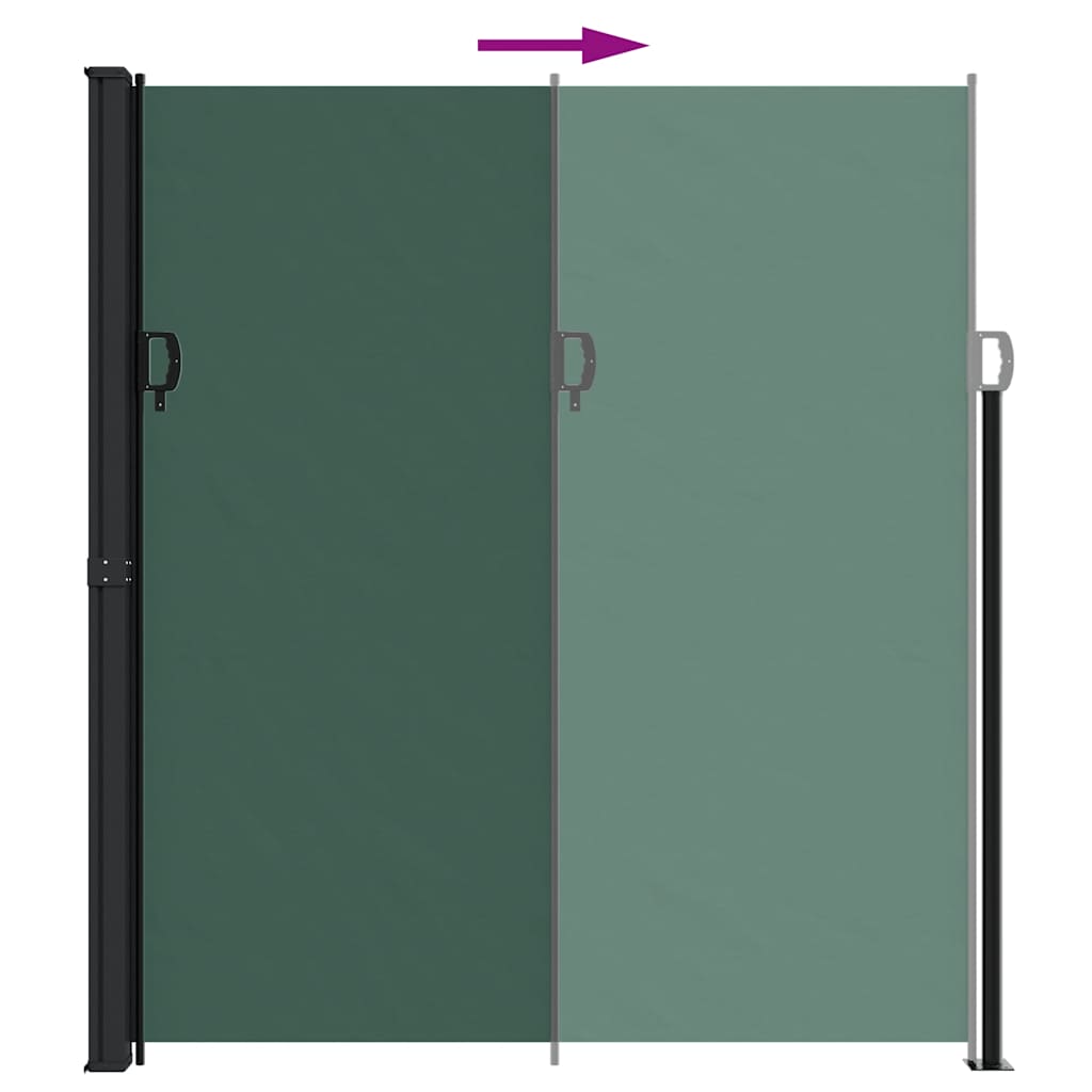 Tenda da Sole Laterale Retrattile Verde Scuro 220x300 cm
