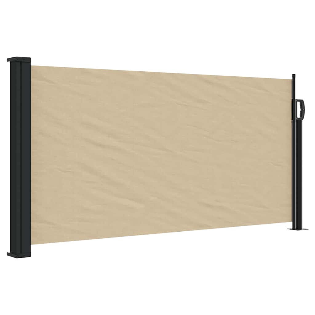 Tenda da Sole Laterale Retrattile Beige 100x500 cm