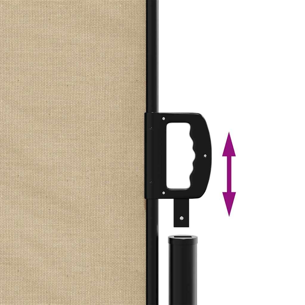 Tenda da Sole Laterale Retrattile Beige 100x500 cm